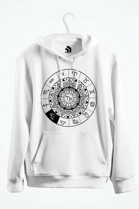 Capricorn - Oğlak Burcu Baskılı Kapşonlu Sweatshirt