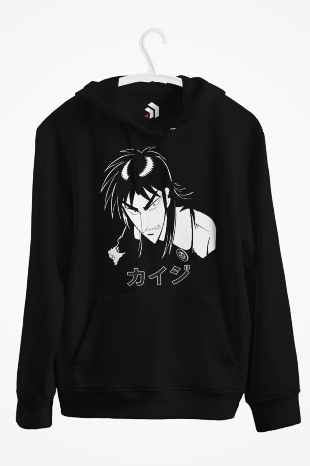 Kaiji Anime Baskılı Kapşonlu Sweatshirt