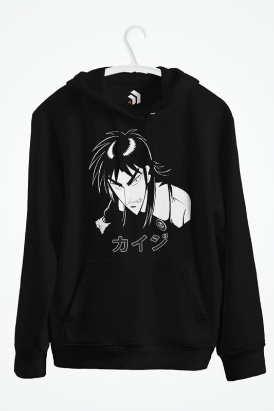 Kaiji Anime Baskılı Kapşonlu Sweatshirt