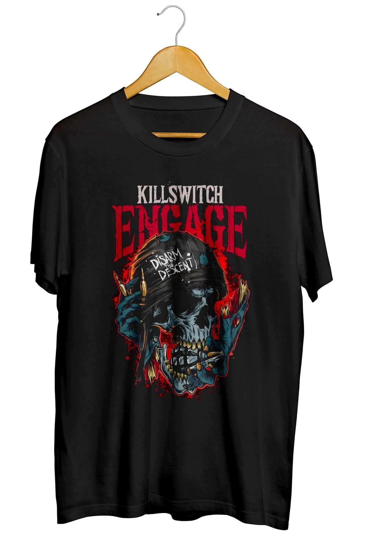 Heavy Metal Band Music Baskılı Unisex Tişört