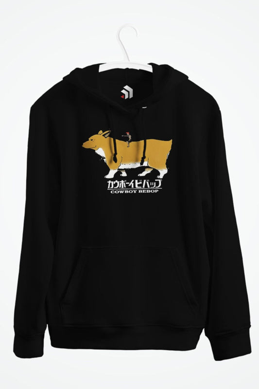 Corgi Ein The Data Dog Anime Baskılı Kapşonlu Sweatshirt