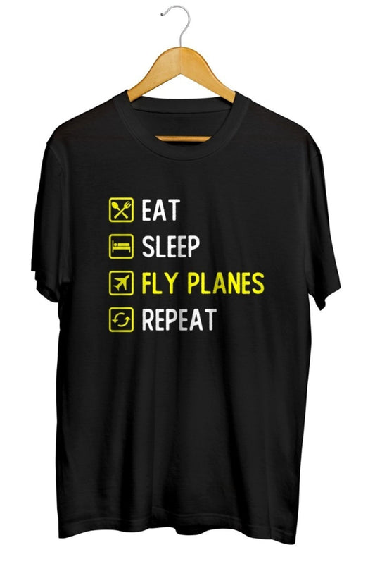 Pilot Baskılı Unisex Tişört