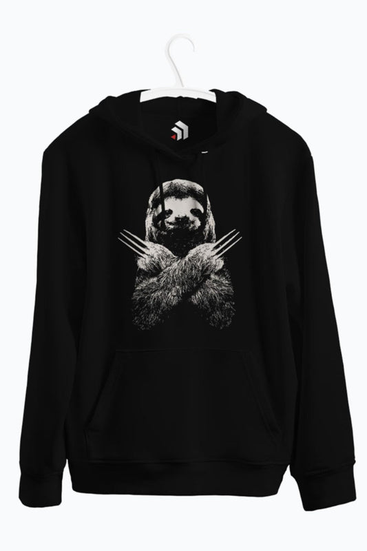 Slotherine Wolverine Baskılı Kapşonlu Sweatshirt