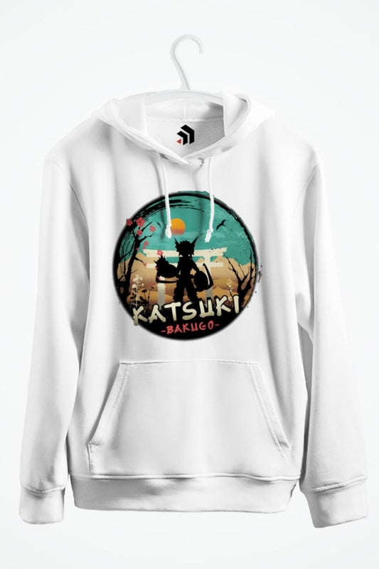 Katsuki Bakugou Boku Boom Boom Anime Baskılı Kapşonlu Sweatshirt