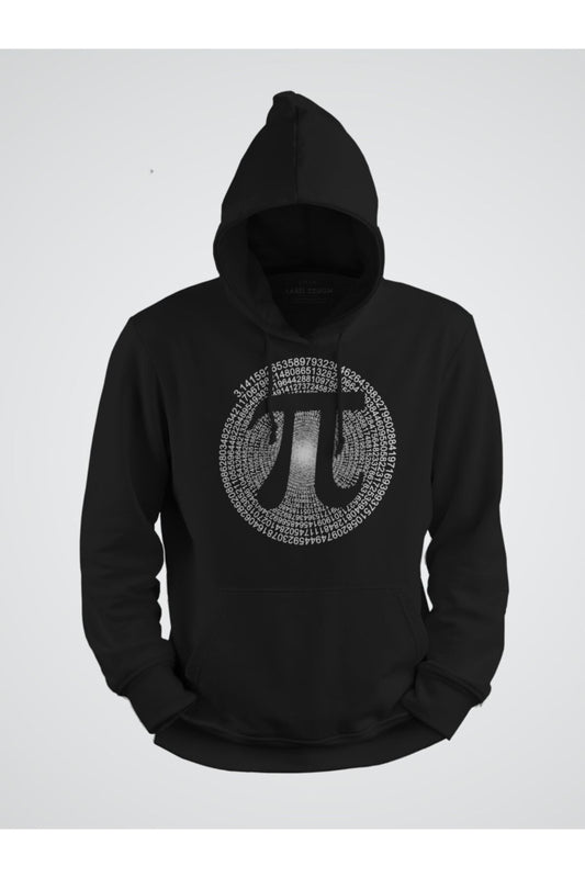 Matematik Bilimi Pi Sayısı Sembol Baskılı Kapşonlu Sweat