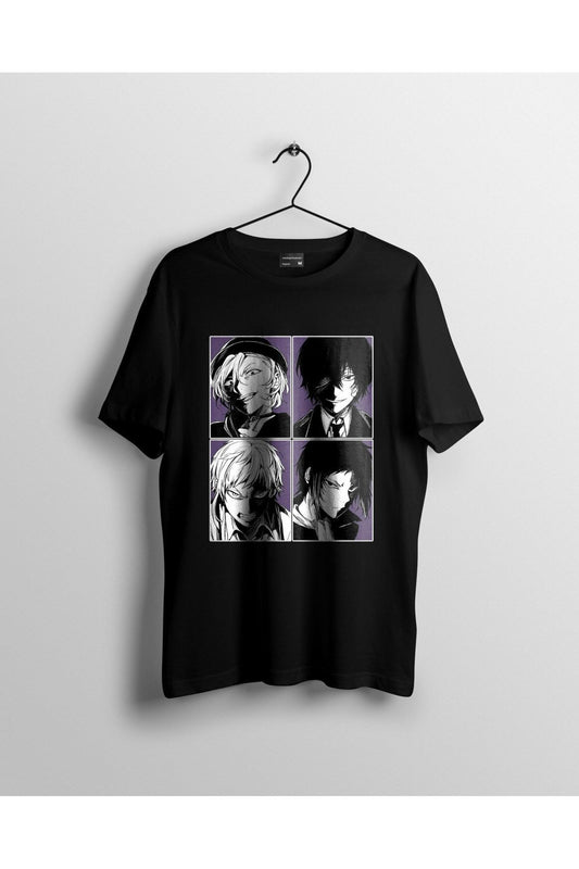 Bungou Stray Dogs Dazai Osamu, Nakahara Chuuya, Nakajima Atsushi, Akutagawa Ryunosuke Anime Tişört