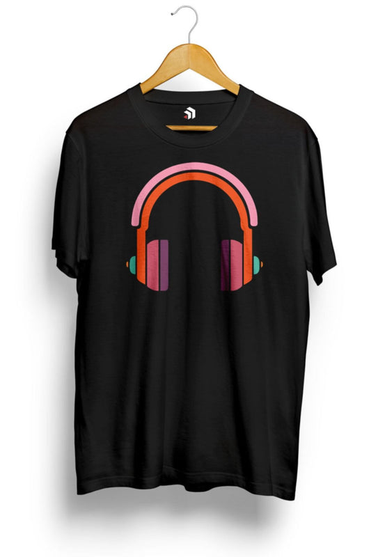 Head Phones Colour Müzik Temalı Tişört