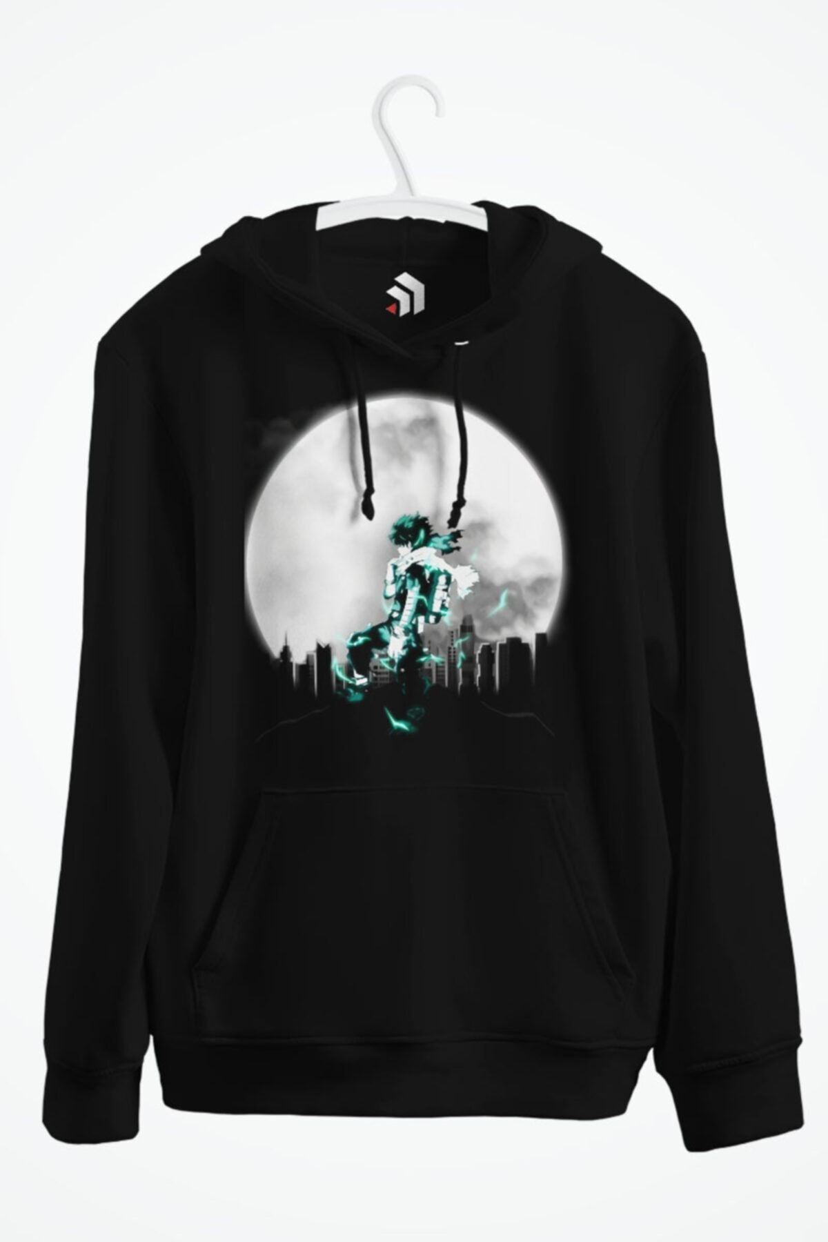 A Hero's Journey Anime Baskılı Kapşonlu Sweatshirt