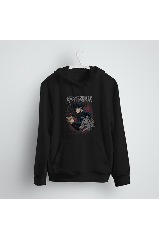 Megumi Fushiguro Jujutsu Kaisen Anime Baskılı Kapşonlu Sweat