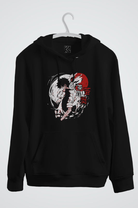 Blueflame Anime Baskılı Kapşonlu Sweat