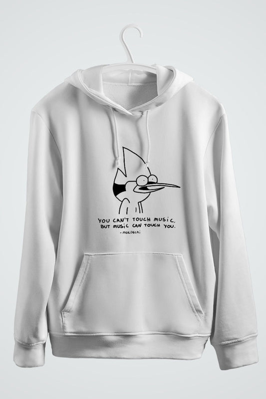 mordecai baskılı kapşonlu sweatshirt