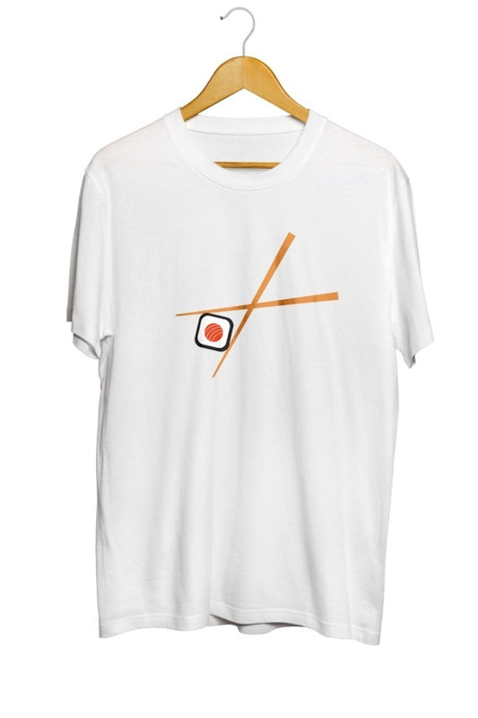 Sushi Chopstick Baskılı Unisex Tişört