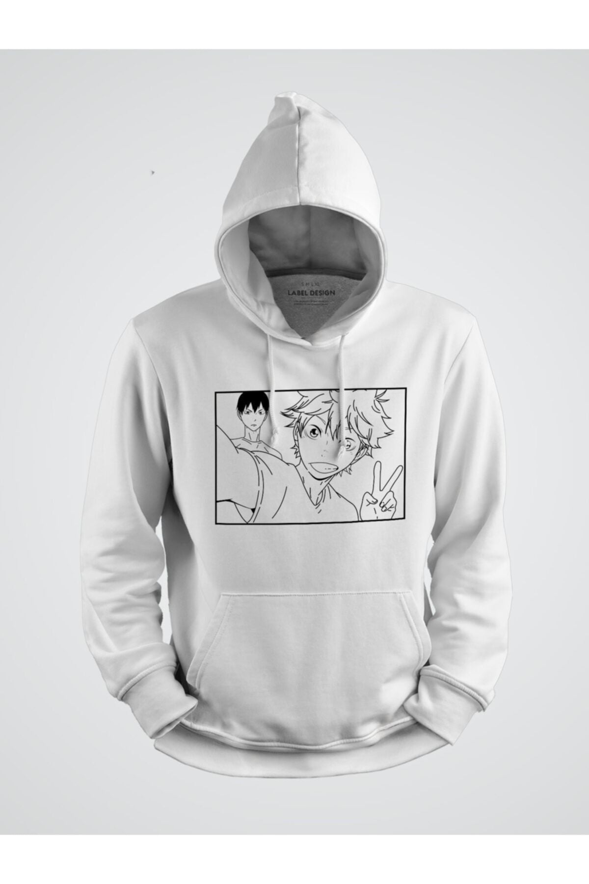 Hinata Shoyo Peace Haikyuu Anime Baskılı Kapşonlu Sweat