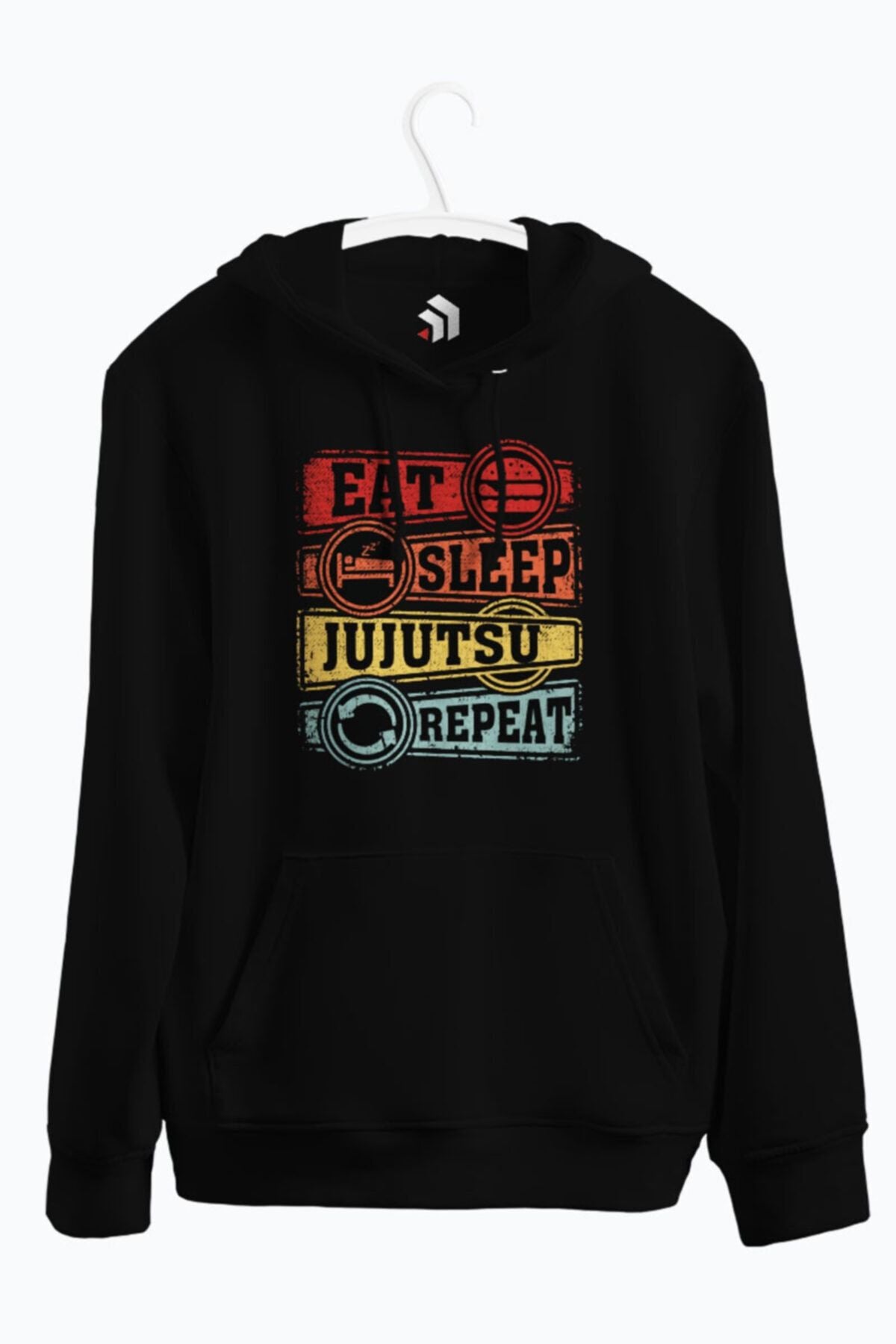 Eat Sleep Jujutsu Repeat Anime Baskılı Kapüşonlu Sweatshirt