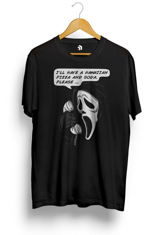 Pizza And Soda - Ghostface Baskılı Tişört