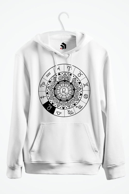 Leo - Aslan Burcu Baskılı Kapşonlu Sweatshirt