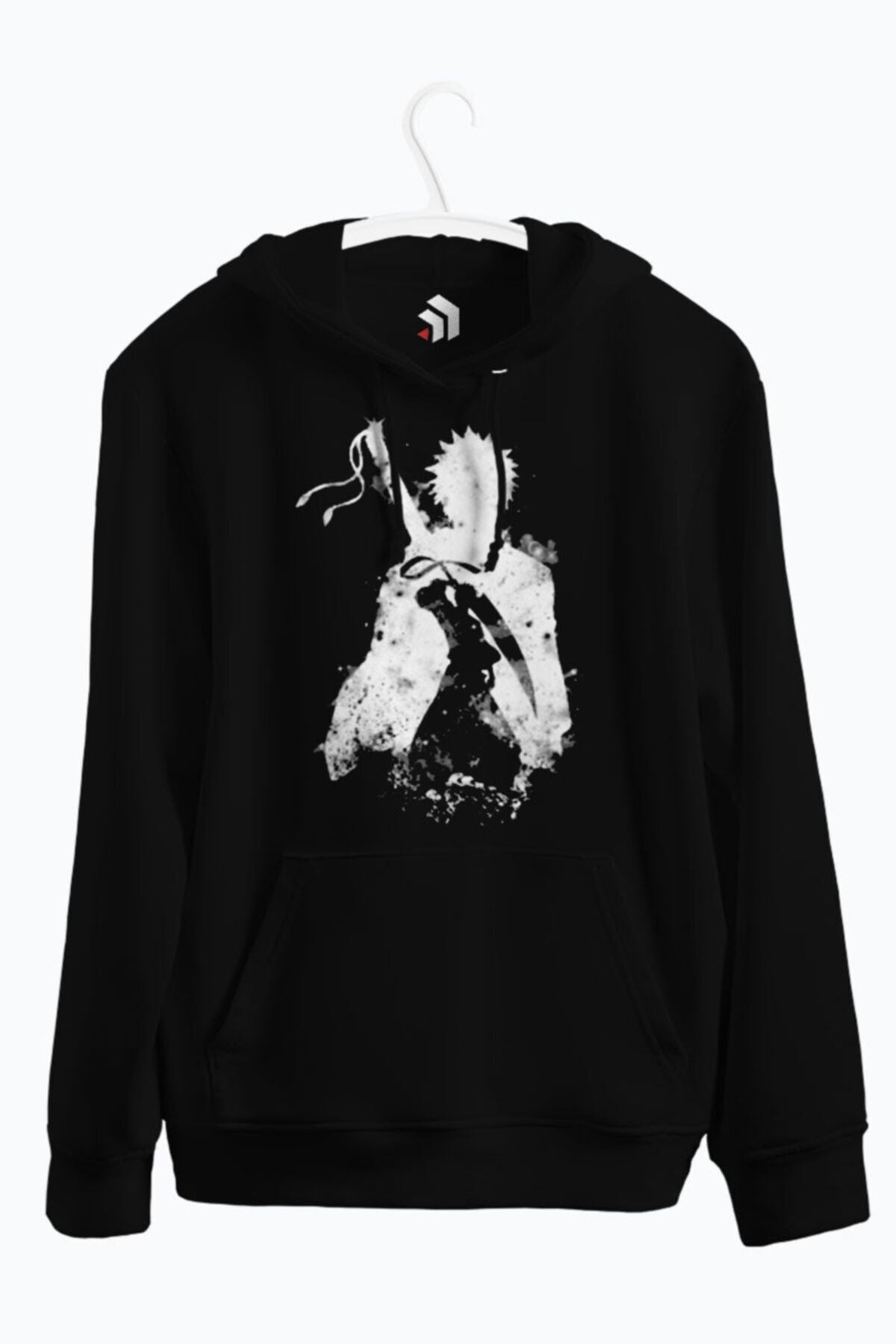 Anime Baskılı Kapşonlu Sweatshirt