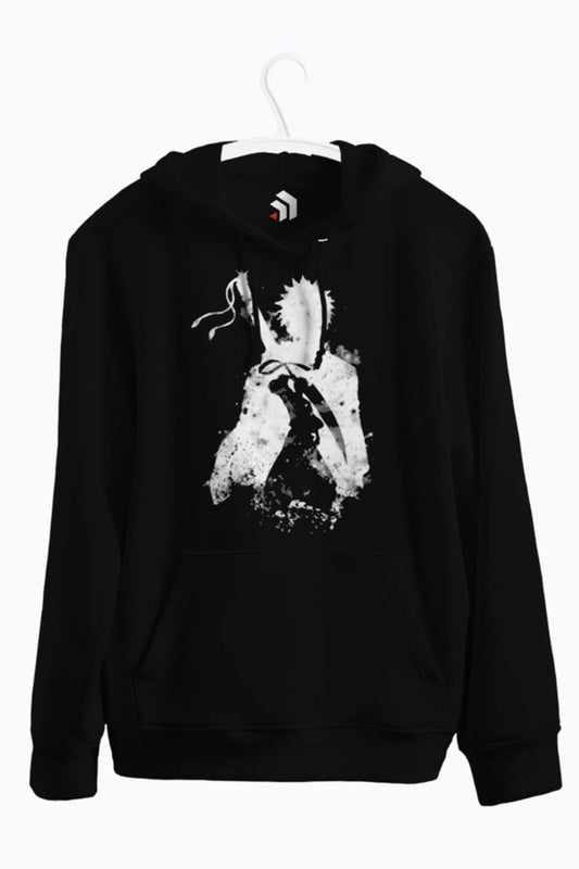 Anime Baskılı Kapşonlu Sweatshirt