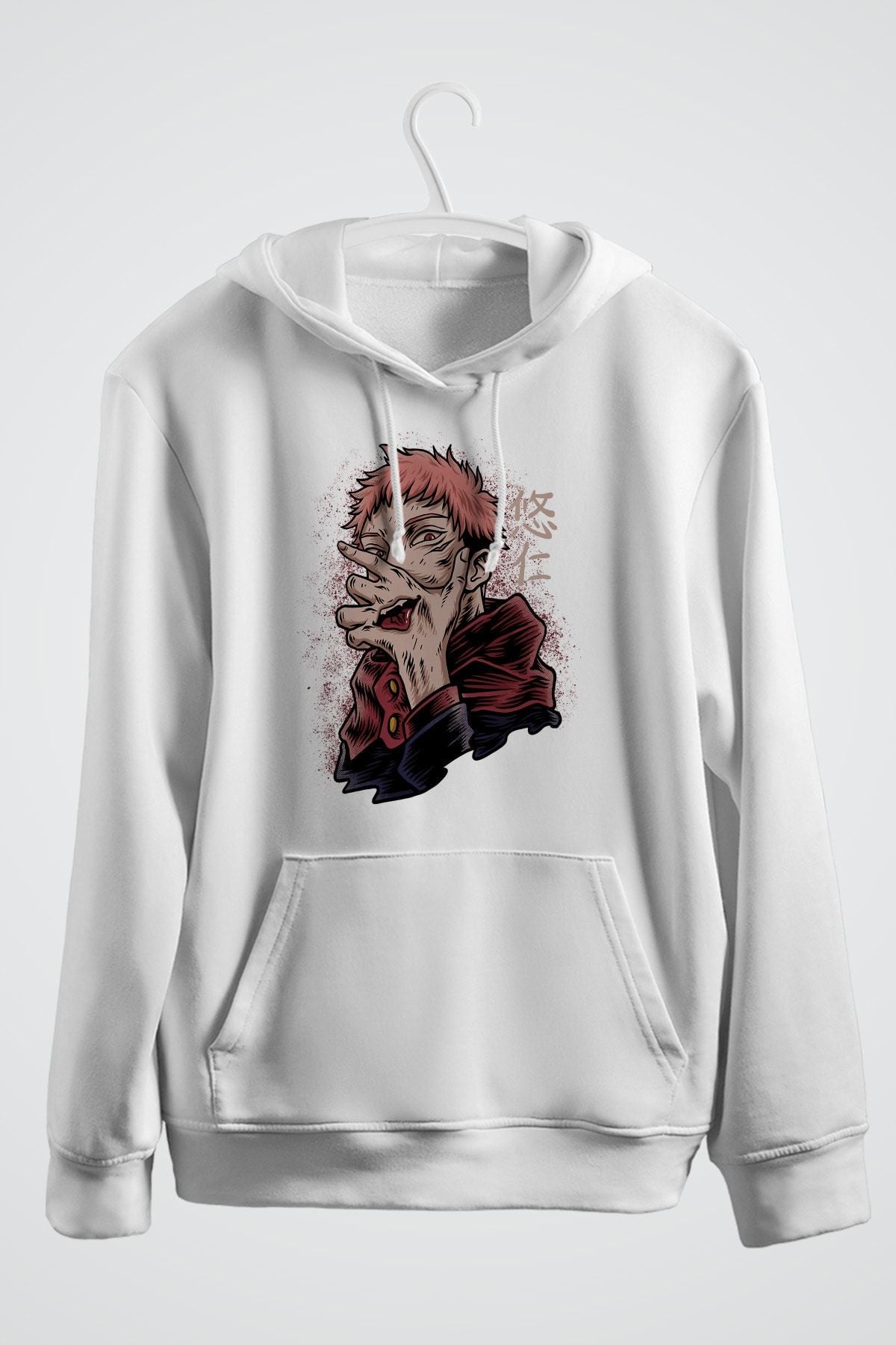 Yuji Itadori Jujutsu Kaisen Baskılı Anime Kapşonlu Sweat