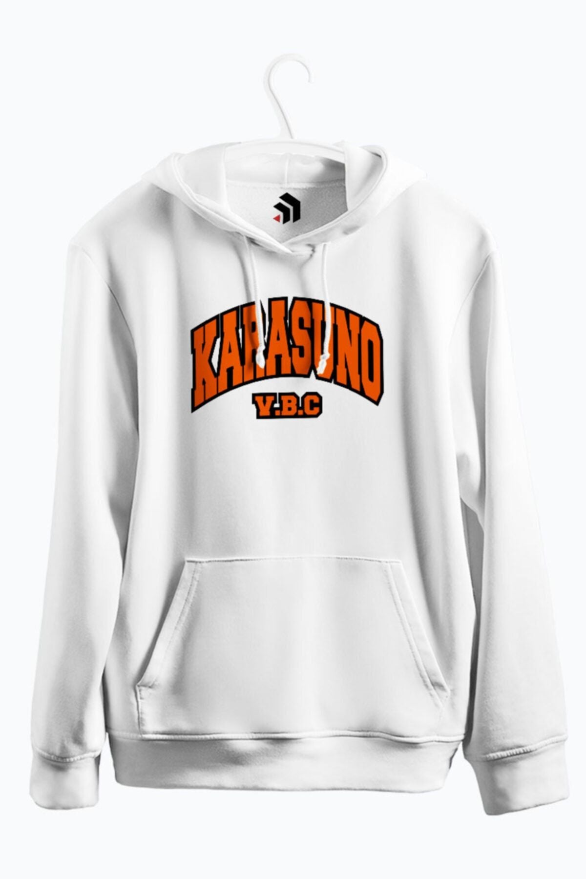 Karasuno Vbc Logo Anime Baskılı Kapşonlu Sweatshirt