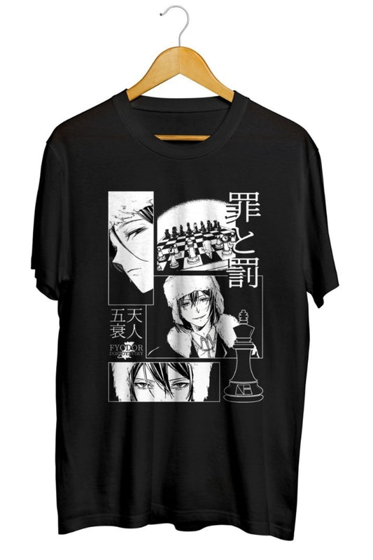 Fyodor Dostoyevsky Anime Baskılı Unisex Tişört