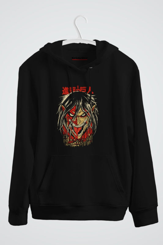 Attack Titan Baskılı Kapüşonlu Sweatshirt Unisex