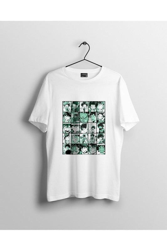 Midoriya Izuku Collage My Hero Academia Anime Tişört