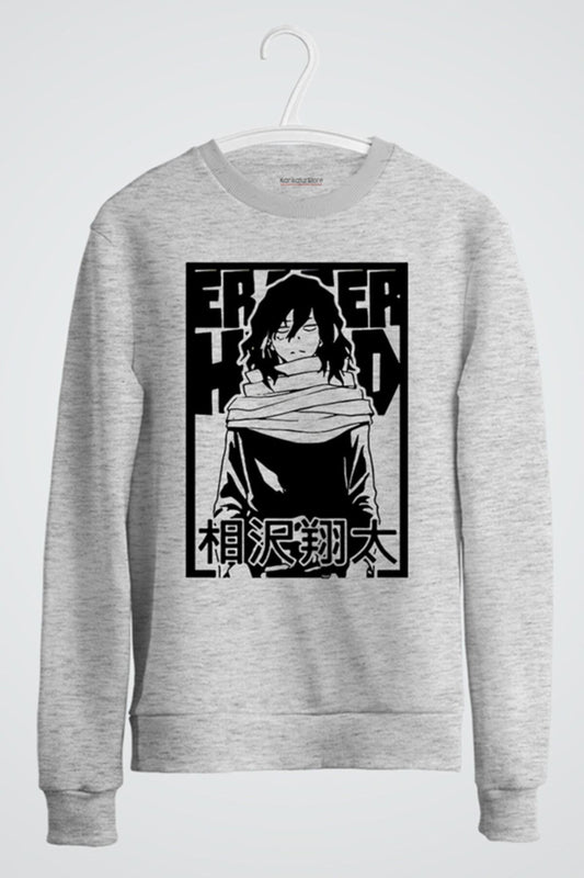 Boku No Hero Academia Aizawa Shota Anime Baskılı Sweatshirt