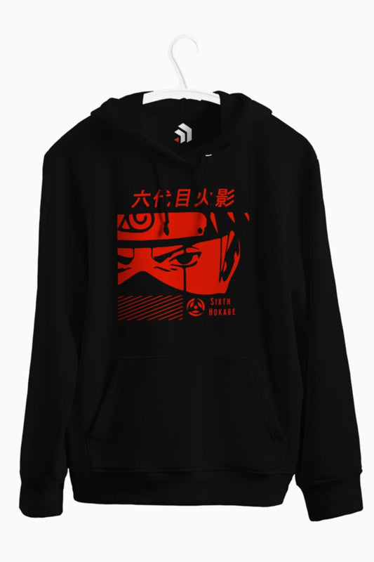 Sixth Hokage Anime Baskılı Kapşonlu Sweatshirt