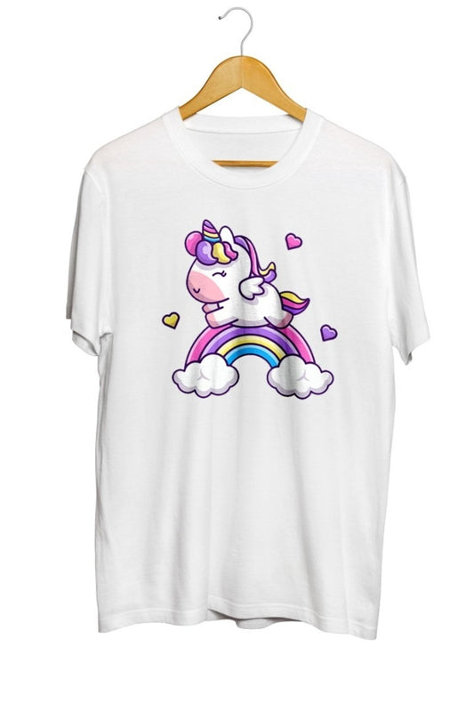 Unicorn Baskılı Unisex Tişört
