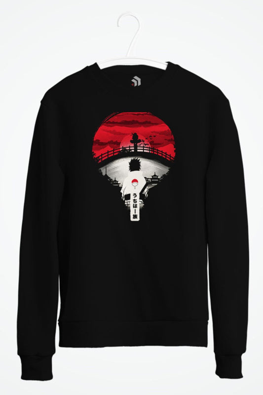 Itachi Sasuke Uchiha Manga Anime Baskılı Kapşonlu Sweatshirt