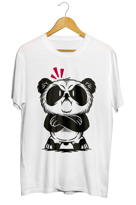 Angry Panda Bear Baskılı Unisex Tişört