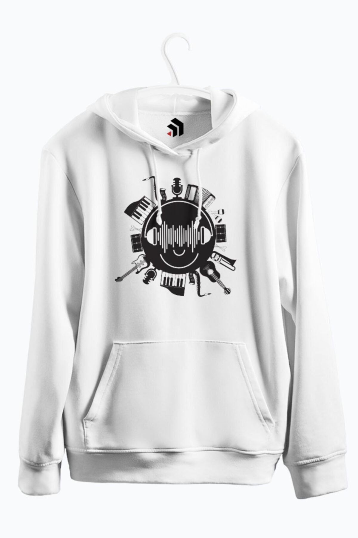 Music And Culture Baskılı Kapşonlu Sweatshirt