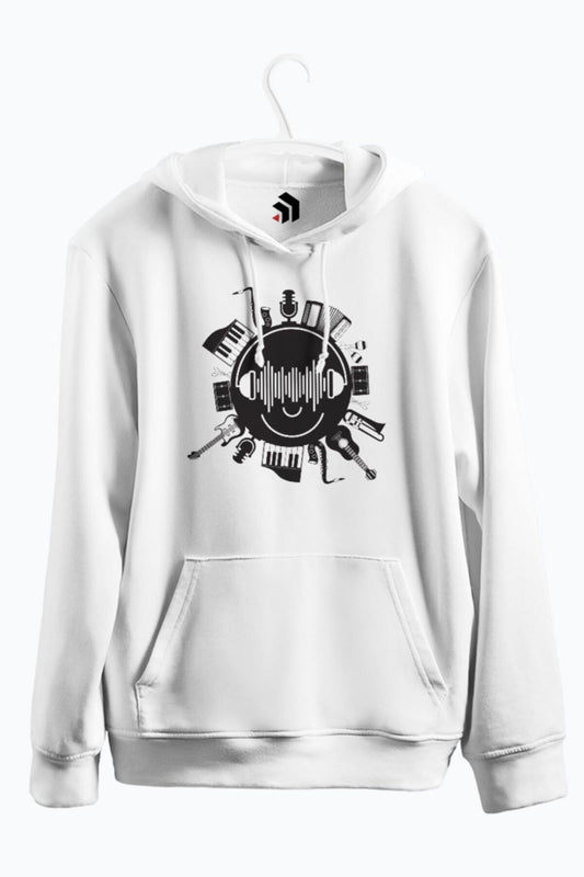 Music And Culture Baskılı Kapşonlu Sweatshirt