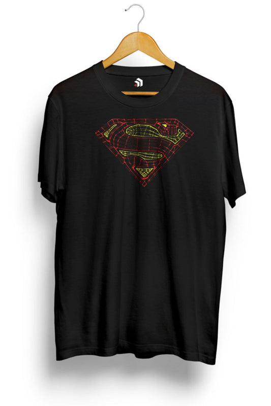 Superman Logo Line Art Baskılı Tişört