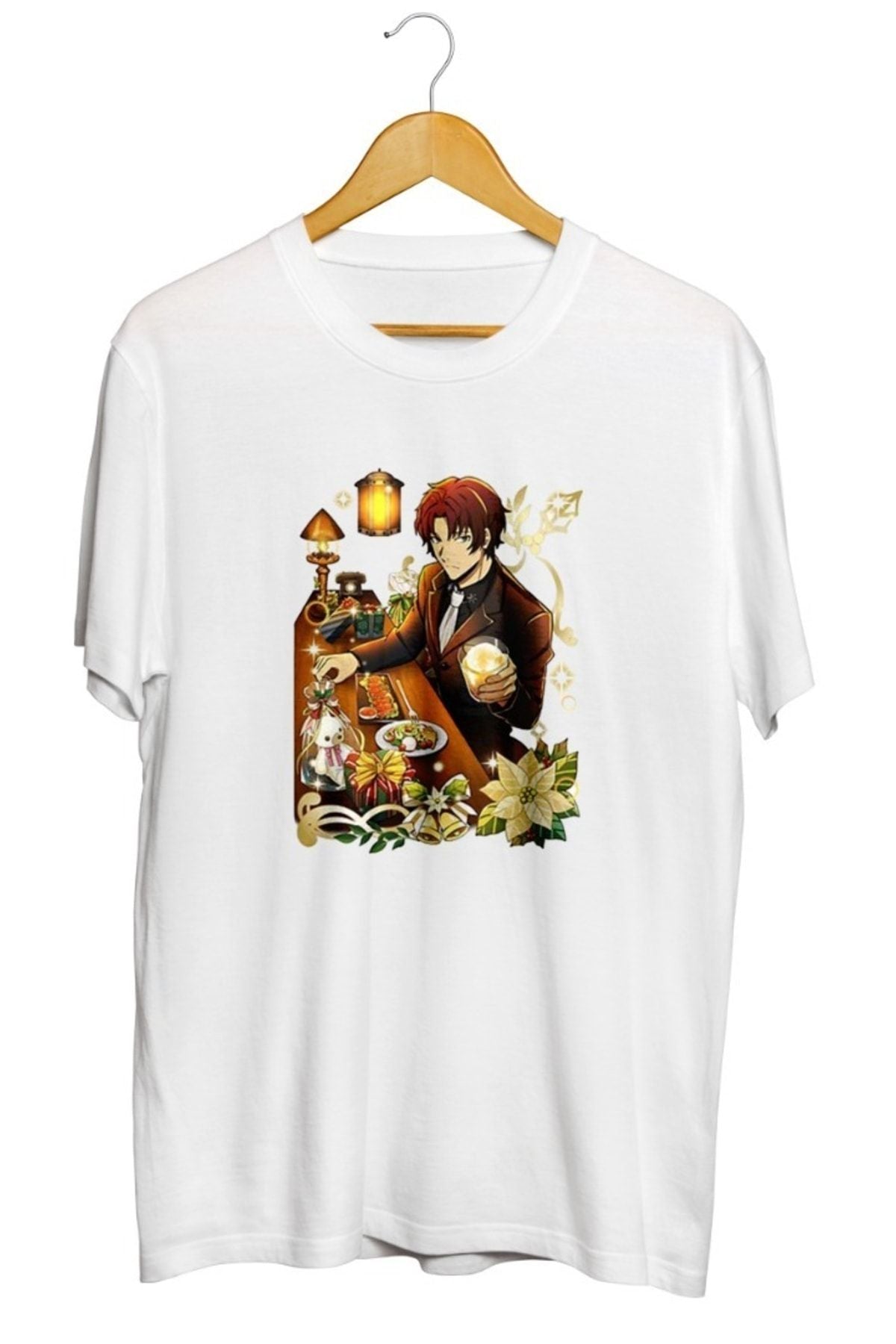 Oda Sakunosuke Christmas Baskılı Unisex Tişört