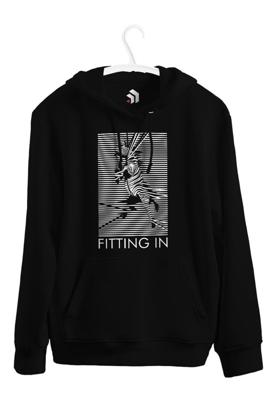 Fitting In Baskılı Unisex Kapşonlu