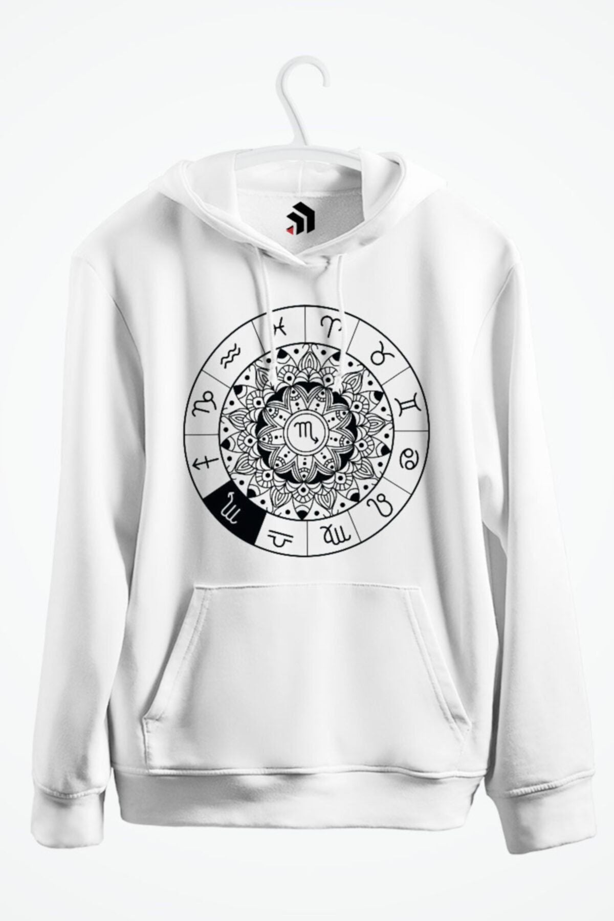 Scorpio Akrep Burcu Baskılı Kapüşonlu Sweatshirt