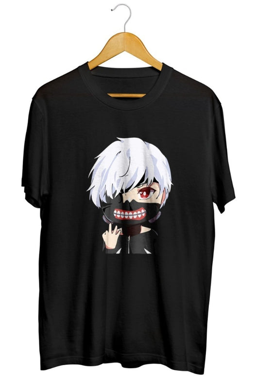 Ken Kaneki Chibi Baskılı Unisex Tişört