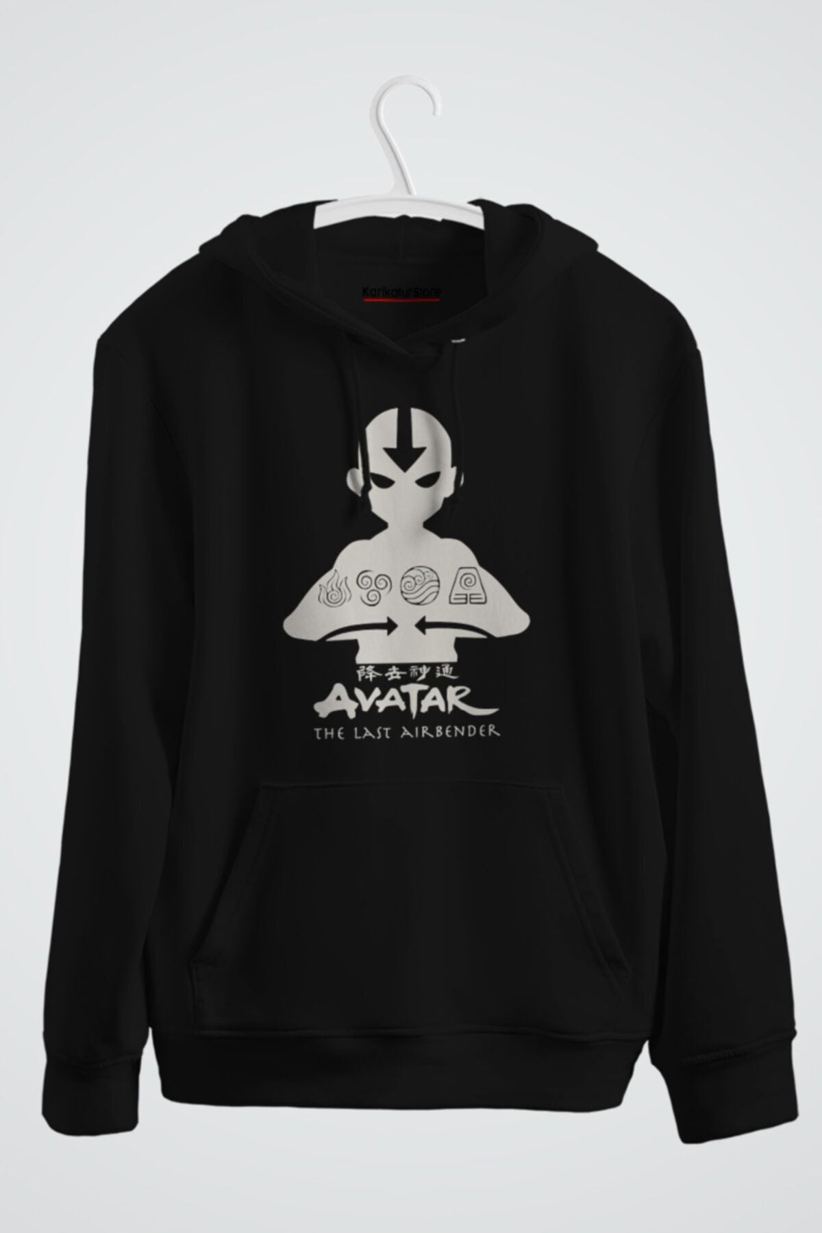 Avatar Airbender Elements Baskılı Kapşonlu Sweat