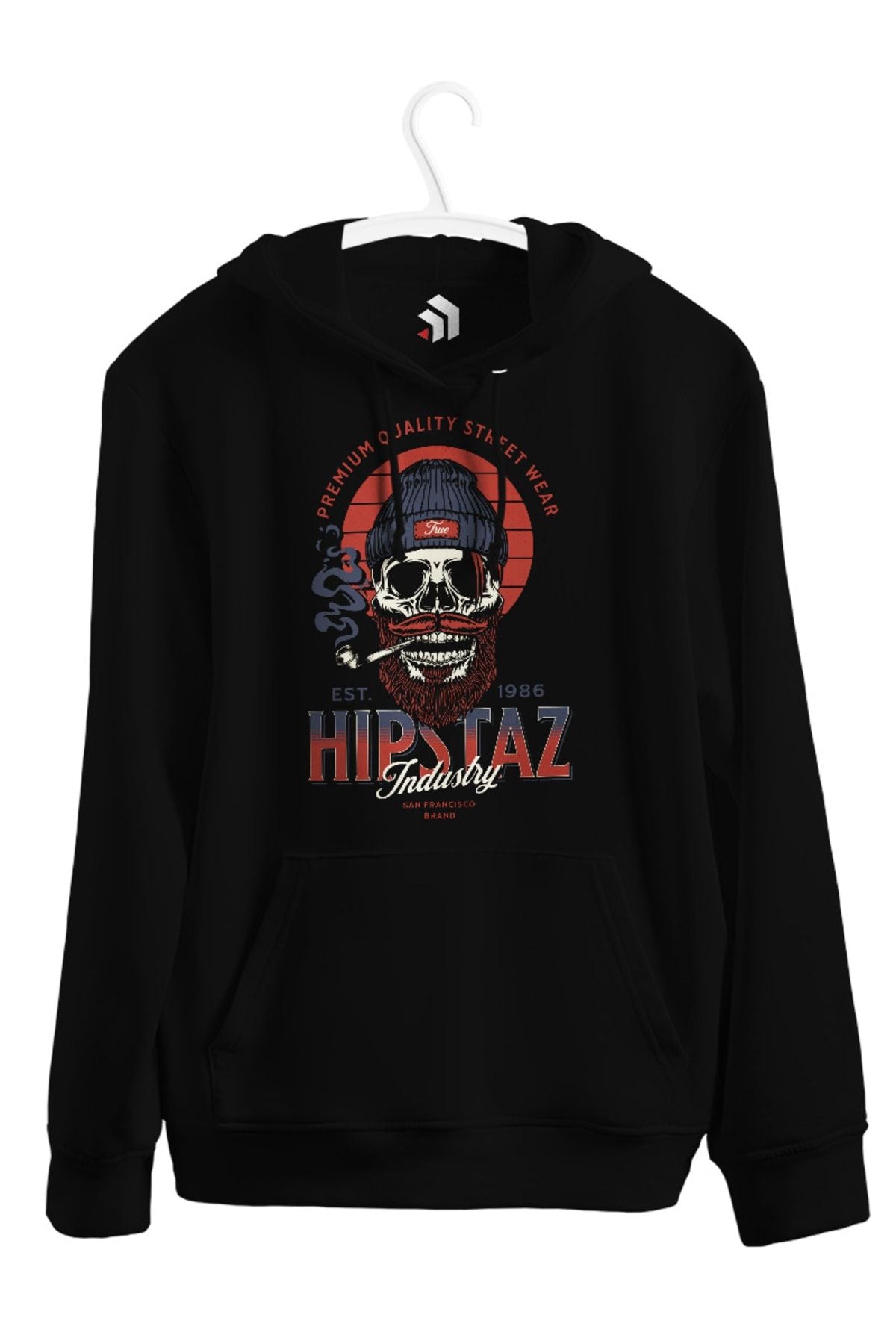 Hipstaz Baskılı Unisex Kapşonlu