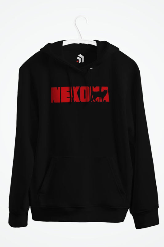 Haikyuu Nekoma Logo Anime Baskılı Kapşonlu Sweatshirt