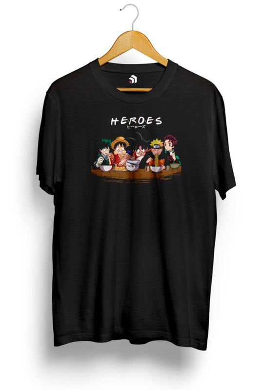 H·e·r·o·e·s Anime Baskılı Tişört