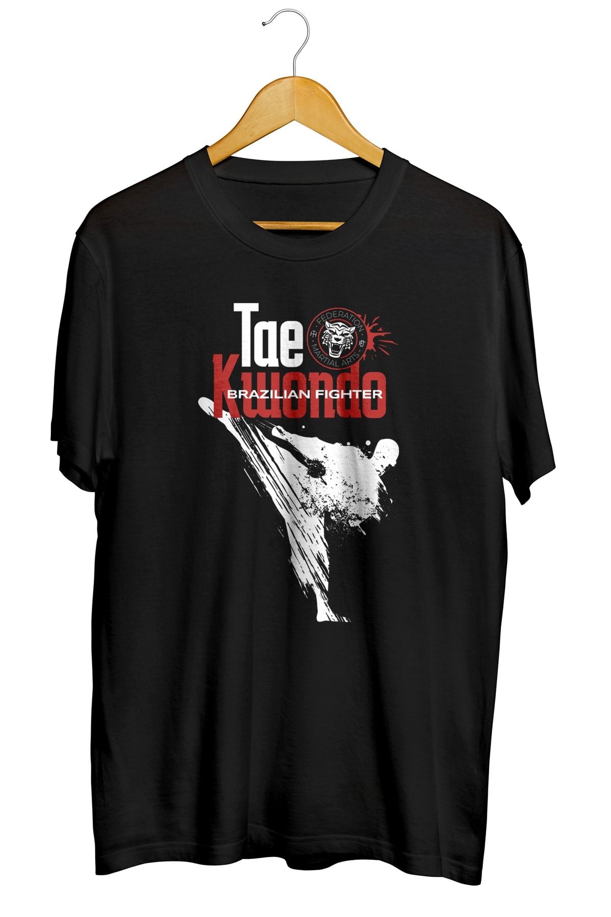 Taekwondo Fighter Baskılı Unisex Tişört