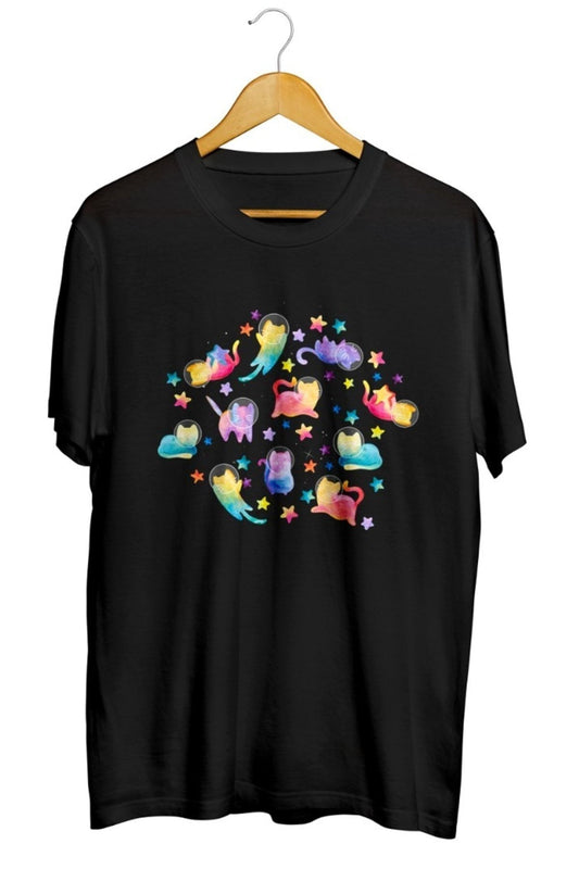 Luna Kitty Kedi Baskılı Unisex Tişört
