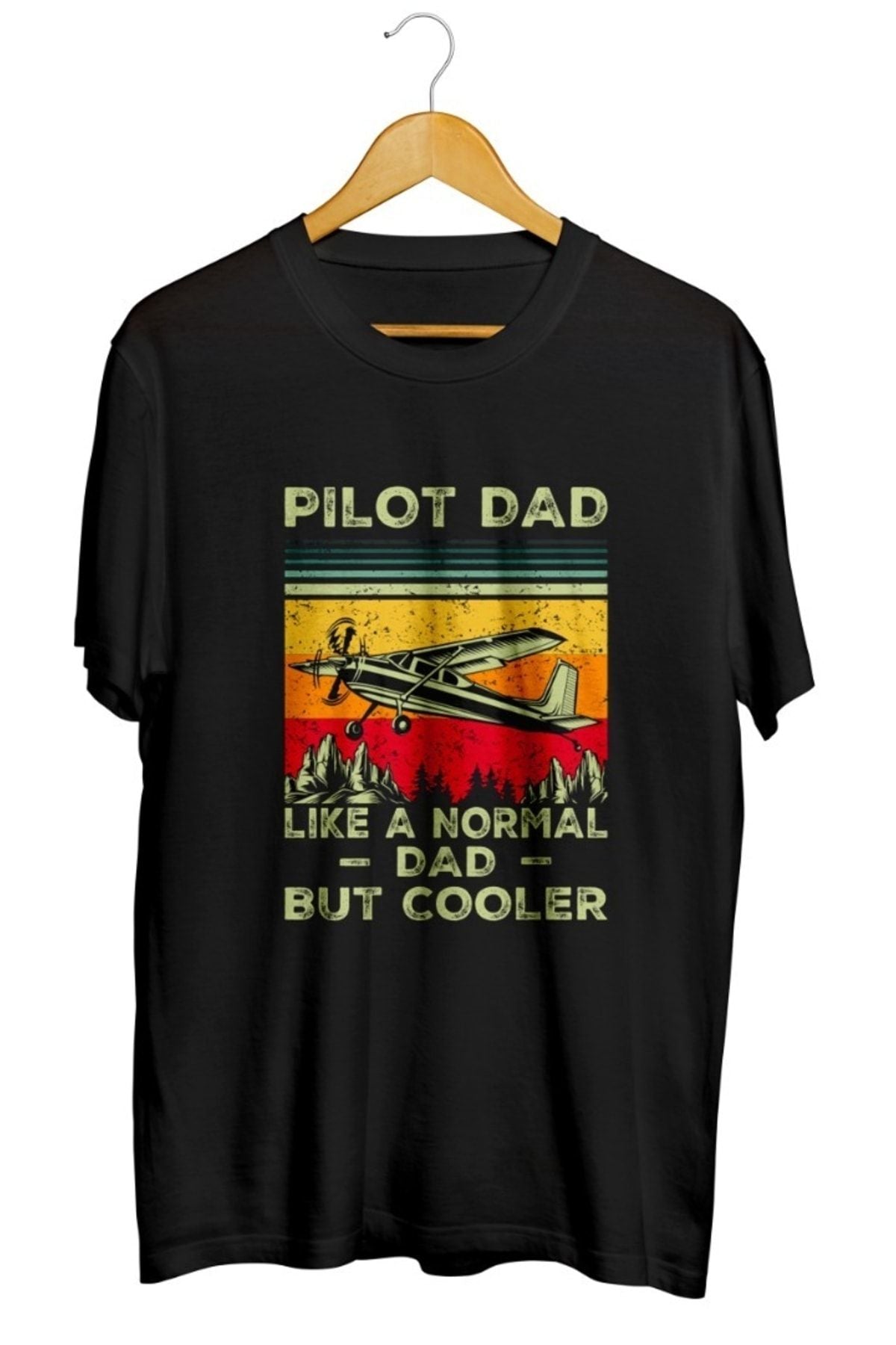 Pilot Dad Baskılı Unisex Tişört