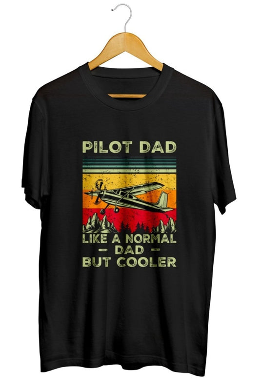 Pilot Dad Baskılı Unisex Tişört