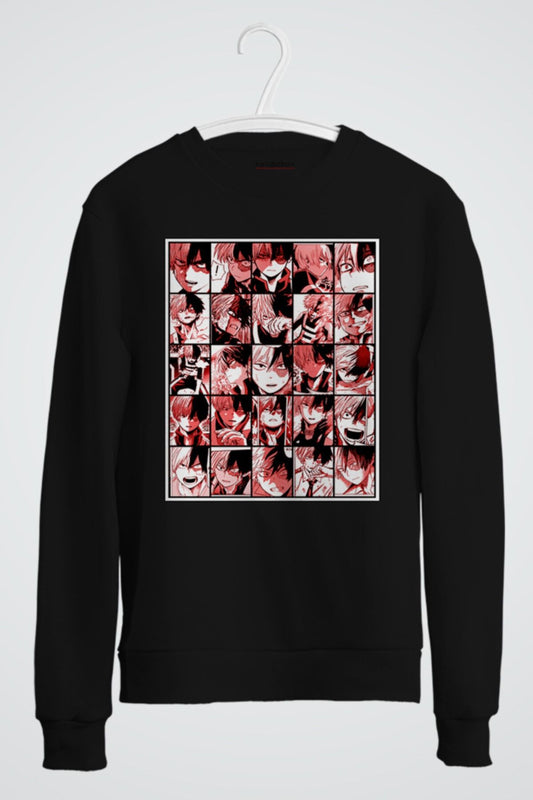Todoroki Shoto Kolay My Hero Academia Anime Baskılı Sweatshirt