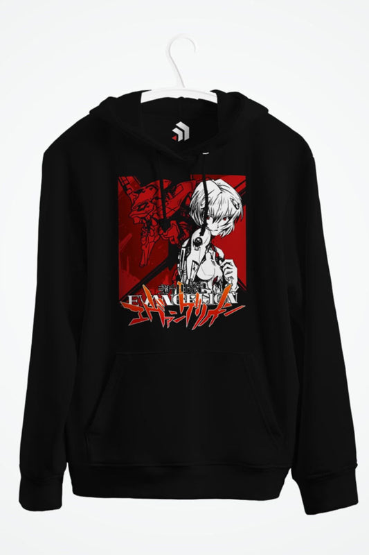 Rei Ayanami Neon Genesis Evangelion Anime Baskılı Kapüşonlu Sweatshirt