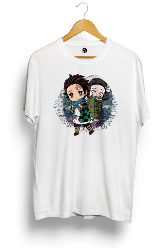 Anime Kimetsu No Yaiba Baskılı Tişört